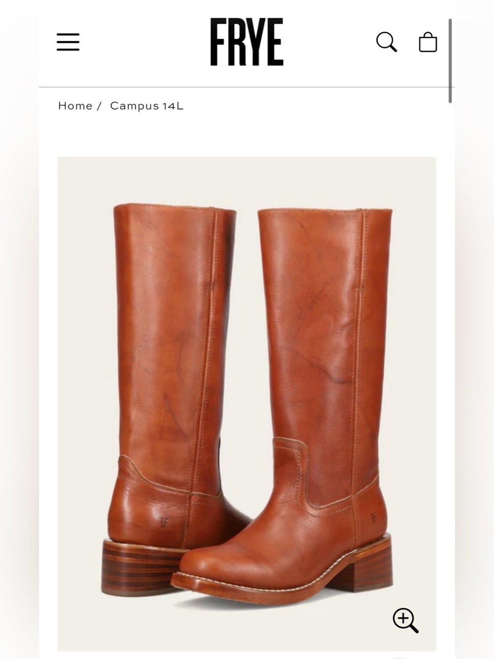 FRYE Campus 14L Boots in Saddle